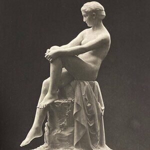 Antique 1882 Rare Chloe by Vasselot Intaglio Photogravure Print of Sculpture